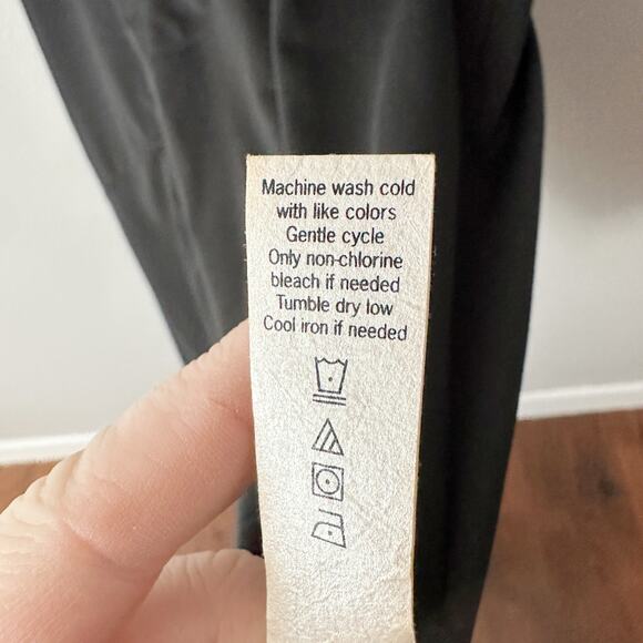 Athleta TALL Nectar Faux Wrap Black Knee Length Dress‎ Women's Size XL TALL - Picture 7 of 13